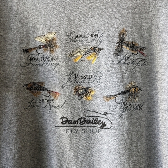 Dan Bailey Fly Shop Fishing Tackle Lures Short Sleeve T-Shirt Medium Unisex - Picture 2 of 4